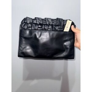 Vintage Andre Cellini Black Clutch‎ Evening Bag Purse Woven Interacció NWT R